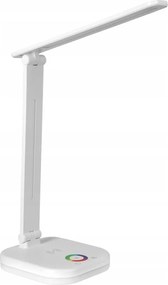 Stmievateľná stolná lampa LED RGBW s bezdrôtovým nabíjaním, 7W/5V USB, biela