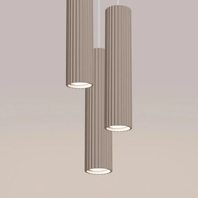 Taupe kovové závesné svietidlo ø 19,5 cm Gleam – Sollux