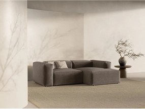 Hnedá rohová pohovka (pravý roh/s leňoškou) Bergamo – Cosmopolitan Design