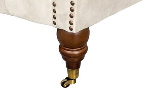 Pohovka Chesterfield Glamour Velvet Cream pre 2 osoby
