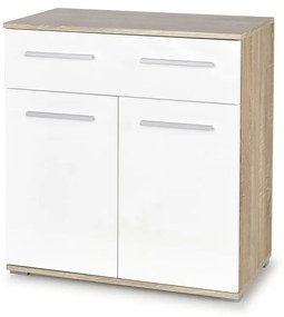 Komoda Lima, biela / dub sonoma