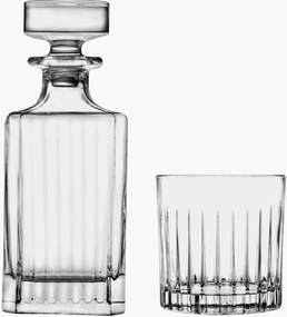 Krištáľová karafa a poháre na whisky Timeless, 7 ks