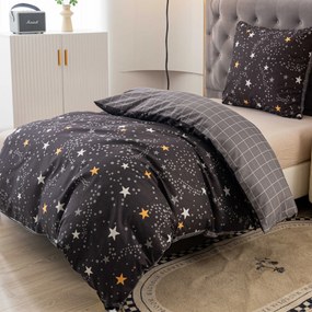 Flanelové obliečky z mikrovlákna STELLAR tmavo sivé Rozmer obliečky: 70 x 90 cm | 140 x 200 cm