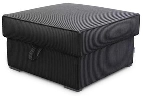 Čierny taburet SMART COSARO s úložným priestorom 65x65 cm