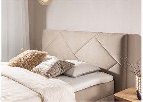 Posteľ Boxspring Wasil 160x200 s úložným priestorom - béžový zamat Element 6