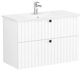 Kúpeľňová skrinka s umývadlom VitrA Root 100x67x46 cm biela mat ROOTG100WINTS