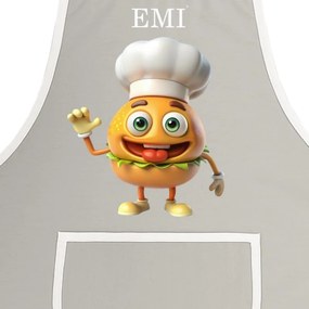 Kuchynská zástera Burger EMI, sivá