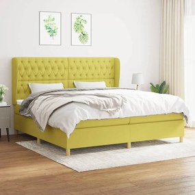 Boxspring posteľ s matracom zelená 200x200 cm látka 3128796