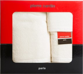 BAVLNENÝ UTERÁK PIERRE CARDIN EVI SADA 3KS 30X50 CM, 50X90 CM, 70X140 CM KRÉMOVÁ