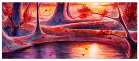 Obraz čarovného lesa (120x50 cm)