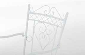 Kovová stolička Sheela s područkami - Biela