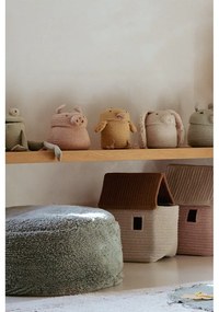 Svetloružový látkový detský kôš na hračky ø 17x15 cm Mini Peggy the Pig – Lorena Canals