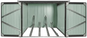 Prístrešok pre 4 bicykle BestBerg CS-4A / 4,2 m² / 204 x 206 x 163 cm / sivá