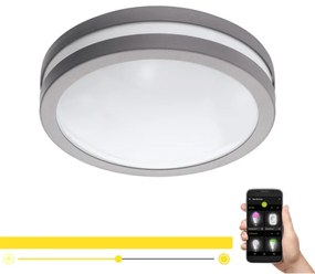 Eglo 33572 - LED Stmievateľné kúpeľňové svietidlo LOCANA-C 14W/230V IP44 strieborná