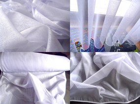 Dekorstudio Biela záclona ENZO s olovkom - š. 250 cm x v. 120 cm