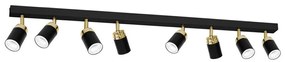 Bodové svietidlo RENO 8xGU10/8W/230V čierna/zlatá