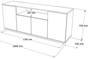 Skrinka Frau Atlantic Pine and Anthracit