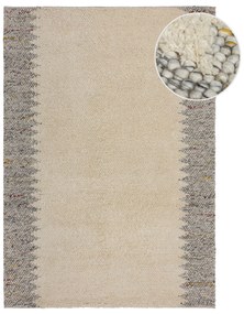 Flair Rugs koberce Ručne tkaný kusový koberec Minerals Border Black/White - 120x170 cm