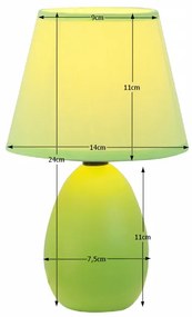 Stolná lampa Qenny Typ 13 - zelená
