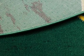 Koberec EMERALD exkluzívny 1012 kruh - glamour, marmur, geometrický zelený/zlatý