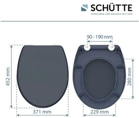 Schütte WC sedadlo z duroplastu (antracitová)  (100335933)