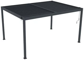 Hliníková bioklimatická pergola s lamelami BestBerg BBP-12G / 4 x 3 m / sivá