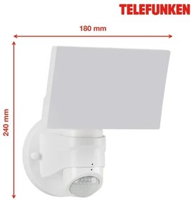 Telefunken 304306TF - LED Vonkajšie nástenné svietidlo so senz. LED/16W/230V IP44