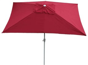 Slnečník N23 2x3m polyester/hliník - bordová
