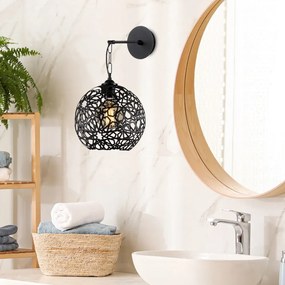 Čierne nástenné svietidlo ø 25 cm Fellini – Opviq lights
