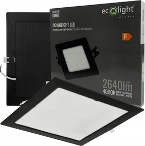 LED zapustené stropné svietidlo 24W 2640lm 4000K čierne