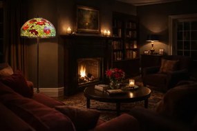 Stojacia lampa Tiffany Massive Ø50*170 kolekcia POPPY