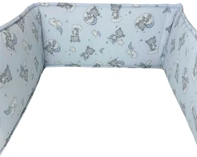 INTERMEDIC SK - Mantinel do postieľky Macko - modrá 180x30 cm