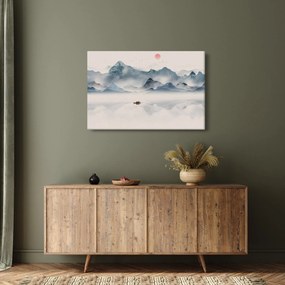 Obraz - Údolie modrých hôr (90x60 cm)