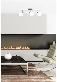 Stropné svietidlo v striebornej farbe so skleneným tienidlom 12x62 cm Ghost - Candellux Lighting