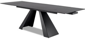 Rozkladací jedálenský stôl 160-240 cm Shelia (sivá + čierna) (pre 6 až 8 osôb). Vlastná spoľahlivá doprava až k Vám domov. 1050795