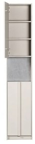 Krémovobiela modulárna skrinka z borovicového dreva 40x210 cm Basu – WOOOD
