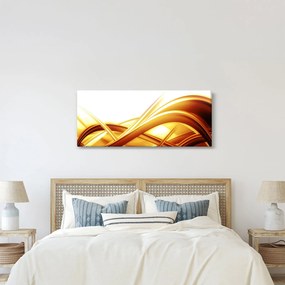 Obraz - Žltá abstrakcia (120x50 cm)