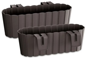 Plastový balkónový kvetináč DDECZ400 38,3 cm - hnedá