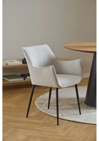 Krémovobiele čalúnené jedálenské kreslo Bonita – Actona
