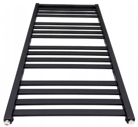 Regnis LOX, vykurovacie teleso 530x1190mm so stredovým pripojením 50mm, 698W, čierna matná, LOX120/50/D5/BLACK