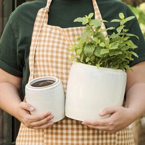 Ib Laursen Keramický obal na kvetináč Saigon White Small Väčší