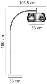 Nordlux - Stojacia lampa DICTE 1xE27/60W/230V čierna/biela