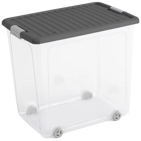 Plastový úložný box s vekom 56,5x39x51,5 cm W box XL – KIS
