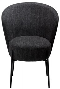 ORBIT ČALÚNENÁ STOLIČKA black bouclé/black