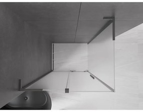 Mexen Velar L, sprchový kút s posuvnými dverami 100 x 110 cm, 8mm sklo námraza, grafit brúsený, 871-100-110-33-66