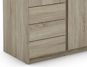 Šatníková skriňa Carlos, dub sonoma, 100 cm