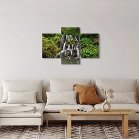 Obraz vodopádov v tropickom lese (90x60 cm)