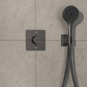 Hansgrohe ShowerSelect Comfort E, termostat pod omietku pre 2 spotrebiče, kartáčovaný čierny chróm, HAN-15572340