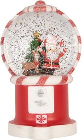 Christmas Decoration With LED Lighting And Music 12x11x20 Cm / 3xAA Red Plastic - 12*11*20 cm / 3*AA