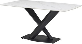XXXLutz JEDÁLENSKÝ STÔL, biela, čierna, 180/90/75 cm P & B - Stoly - 000572009401